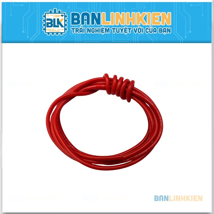 Dây Điện Silicon Chống Cháy 20AWG Màu Đỏ (1m)