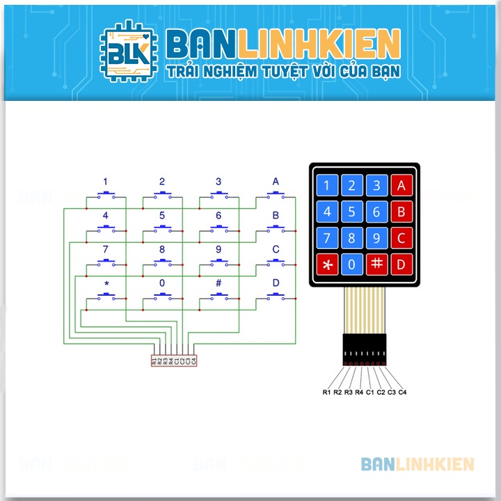 Keypad 4x4 SMD