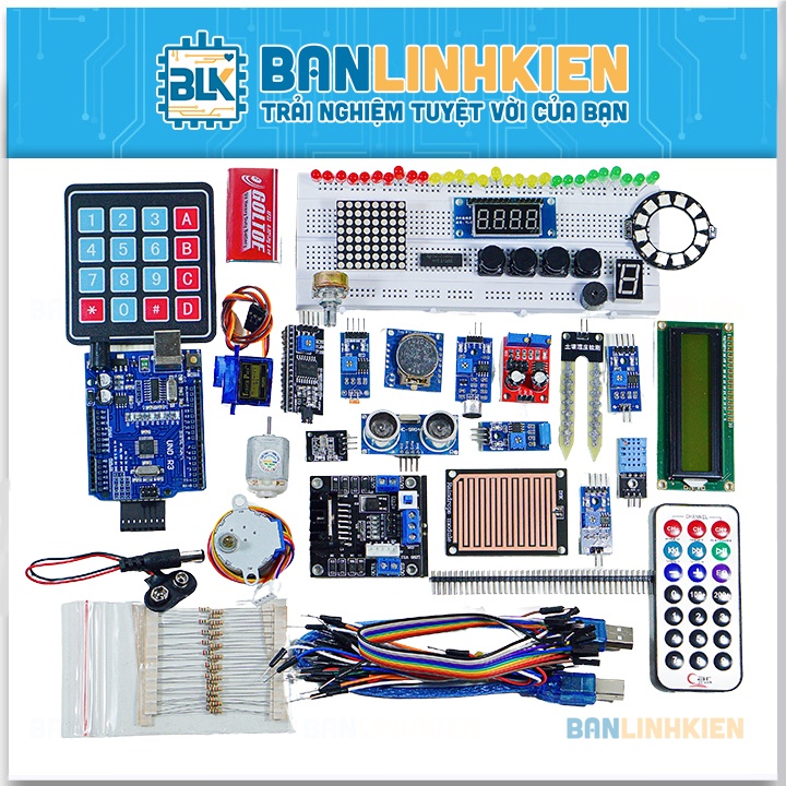 Bộ KIT Học Tập Arduino Uno R3 BLK Plus