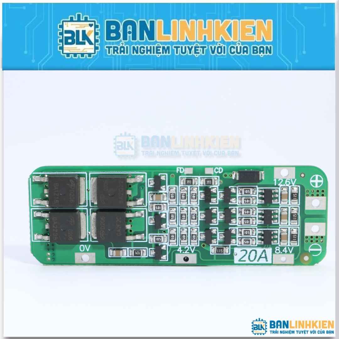 Mạch Bảo Vệ Pin Lithium 18650 3S 11.1V 20A BV-3S20A