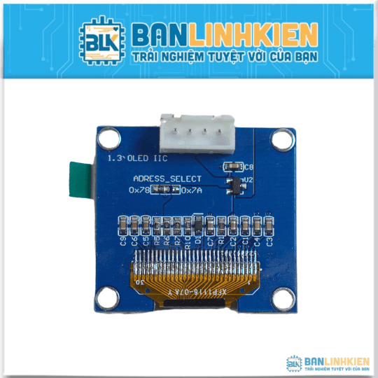 Màn Hình OLED 1.3 128x64 I2C Xanh OLED-13-I2C-B