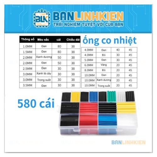 Hộp 580 Ống Gen Co Nhiệt