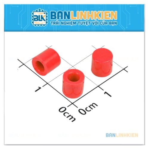 Vỏ Nút Nhấn 4 Chân 6x6MM Màu Đỏ (10 chiếc)