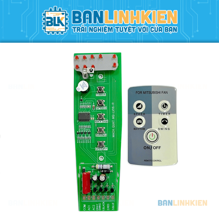 Mạch Quạt Mitsubishi MQ-LV16-R (Tặng Remote)