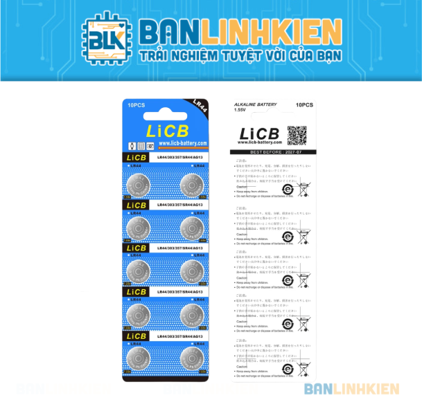 Pin LR44 (AG13) 1.5V (1 Viên)