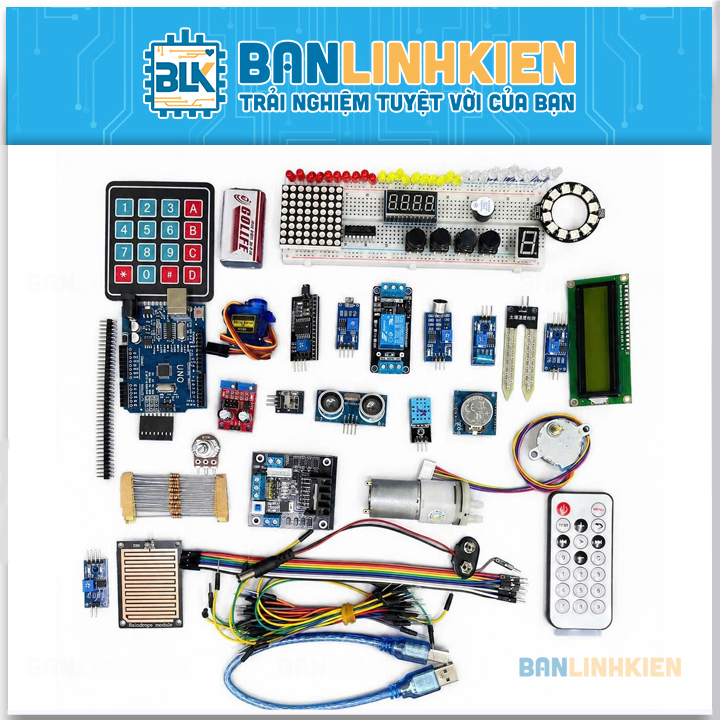 Bộ KIT Học Tập Arduino Uno R3 BLK Plus