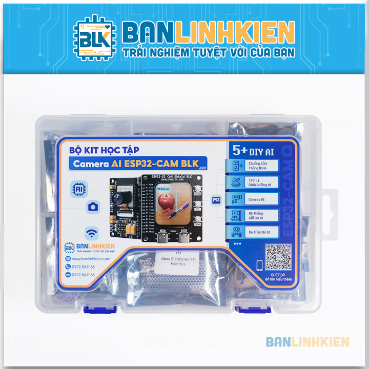Bộ KIT Học Tập Camera AI ESP32-CAM BLK