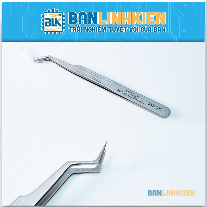 Kẹp Linh Kiện Cong Loại Tốt Siêu Cứng Không Nhiễm Từ 3XS-9SL