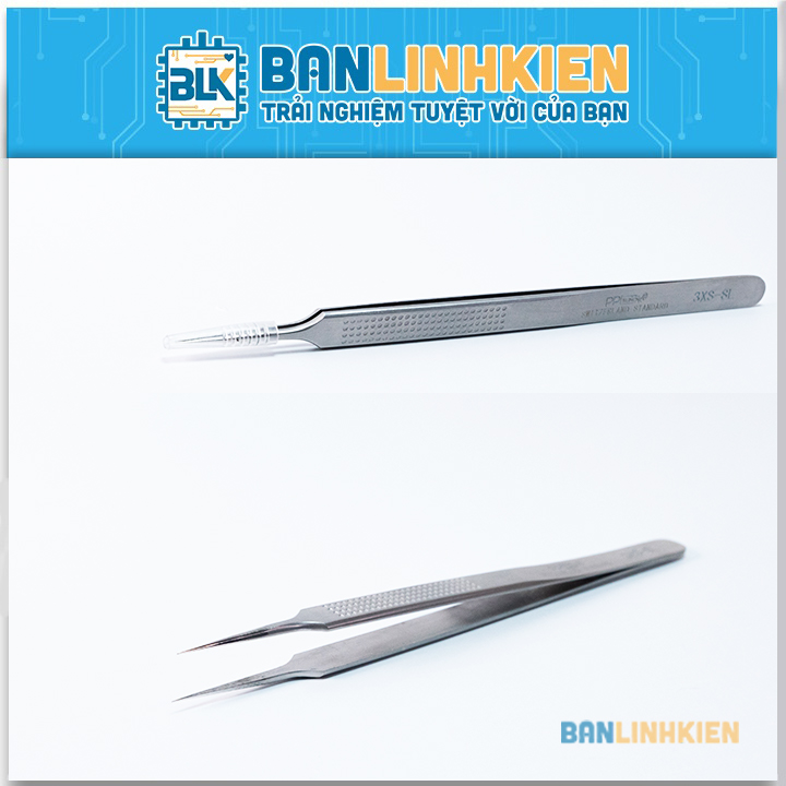 Kẹp Linh Kiện Thẳng Loại Tốt Siêu Cứng Không Nhiễm Từ 3XS-SL