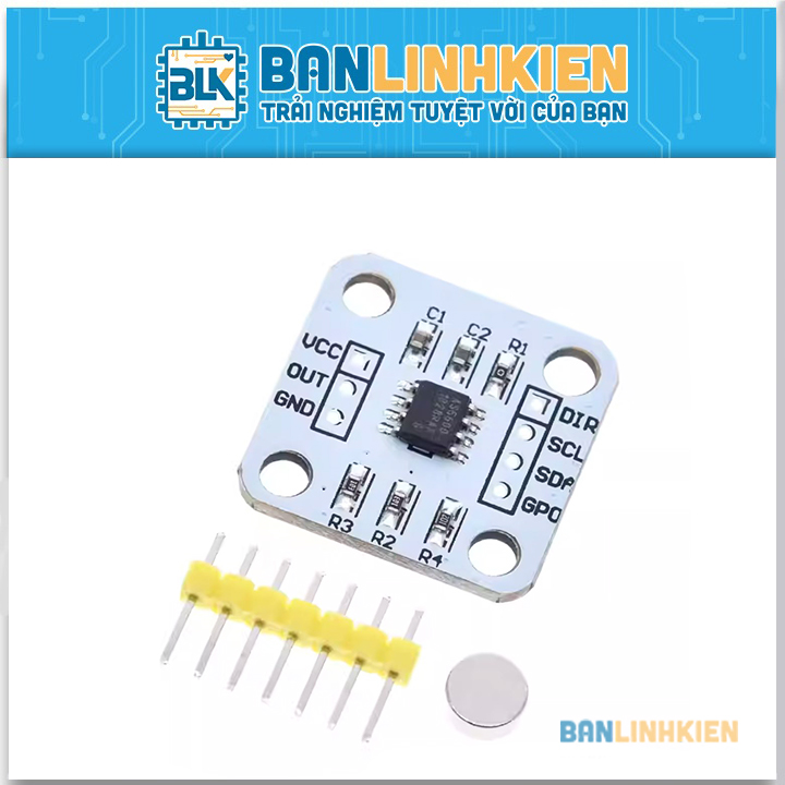 Module Cảm Biến Góc Xoay Encoder Từ Trường Không Tiếp Xúc AS5600 12 Bit