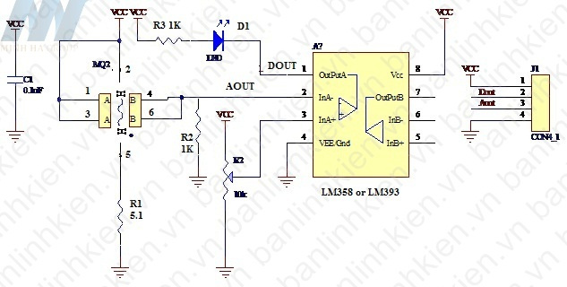 Cảm Biến Khí Gas MQ2