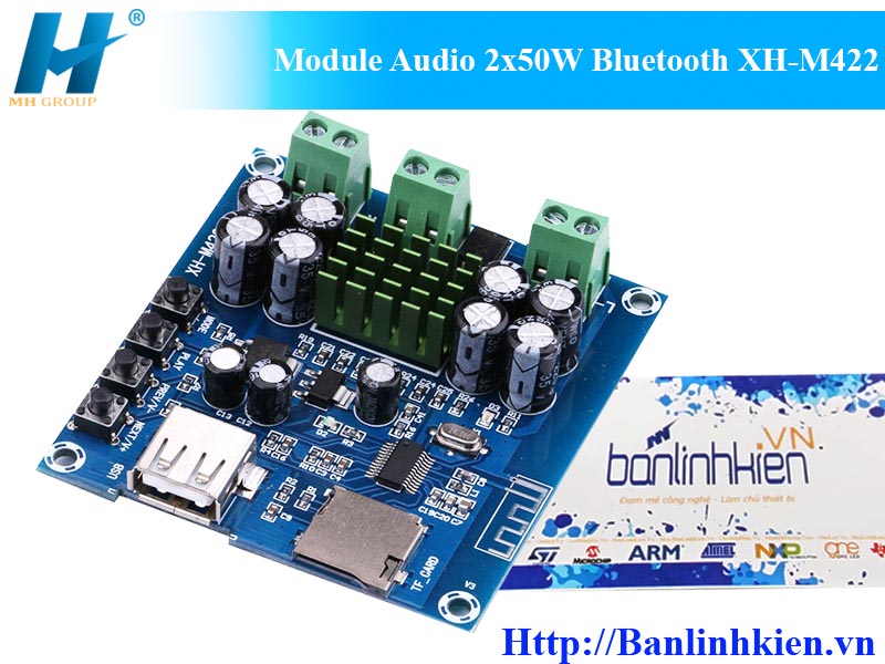 Module Audio 2x50W Bluetooth XH-M422