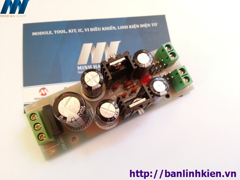 Module Nguồn LM7805 + LM7905 Đối Xứng