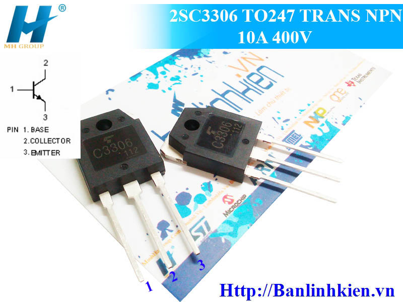 2SC3306 TO247 TRANS NPN 10A 400V