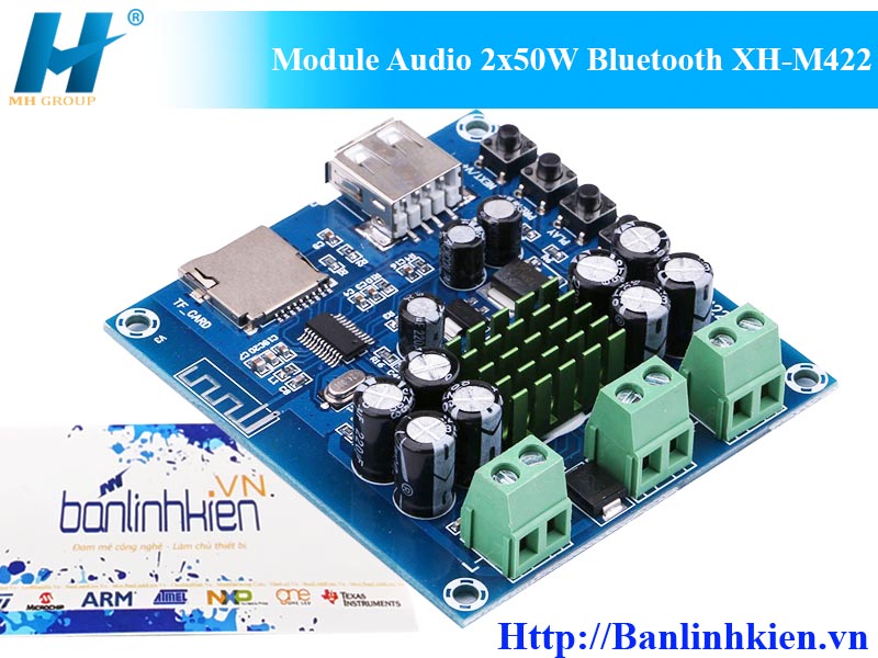 Module Audio 2x50W Bluetooth XH-M422