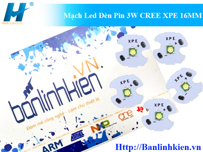Mạch Led Đèn Pin 3W CREE XPE 16MM