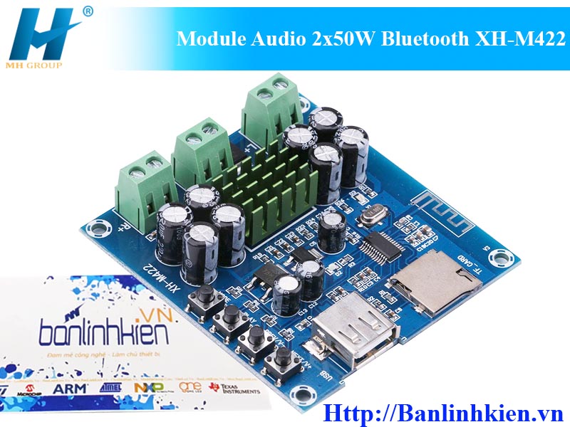 Module Audio 2x50W Bluetooth XH-M422