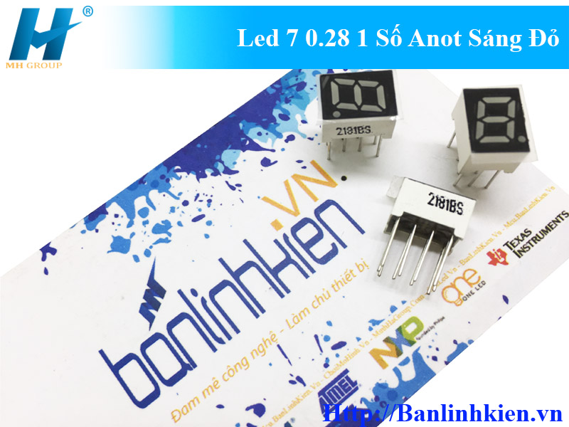 Led 7 0.28 1 Số Anot Sáng Đỏ