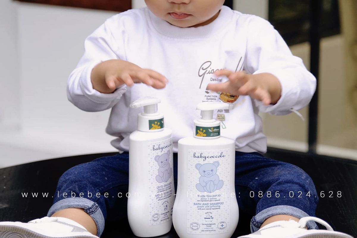 Chăm sóc da toàn diện cho bé với combo sữa tắm lotion Babycoccole