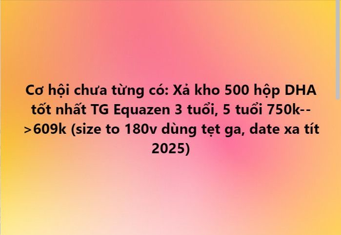 FLASH-SALE DHA EQUAZEN -50K/HỘP