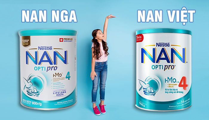 Sữa NAN Nga có chứa đạm Optipro giúp bé dễ hấp thụ, phát triển tốt