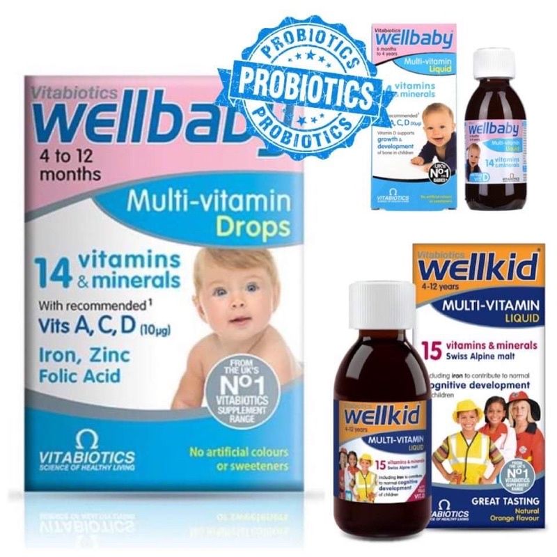 Vitamin tổng hợp Wellbaby - Wellkid hỗ trợ giải quyết vấn đề biếng ăn của bé