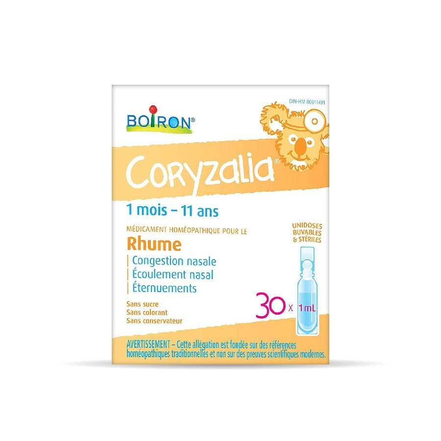 1102 Muối uống vi lượng đồng căn Boiron Coryzalia 30 tép - móp vỏ