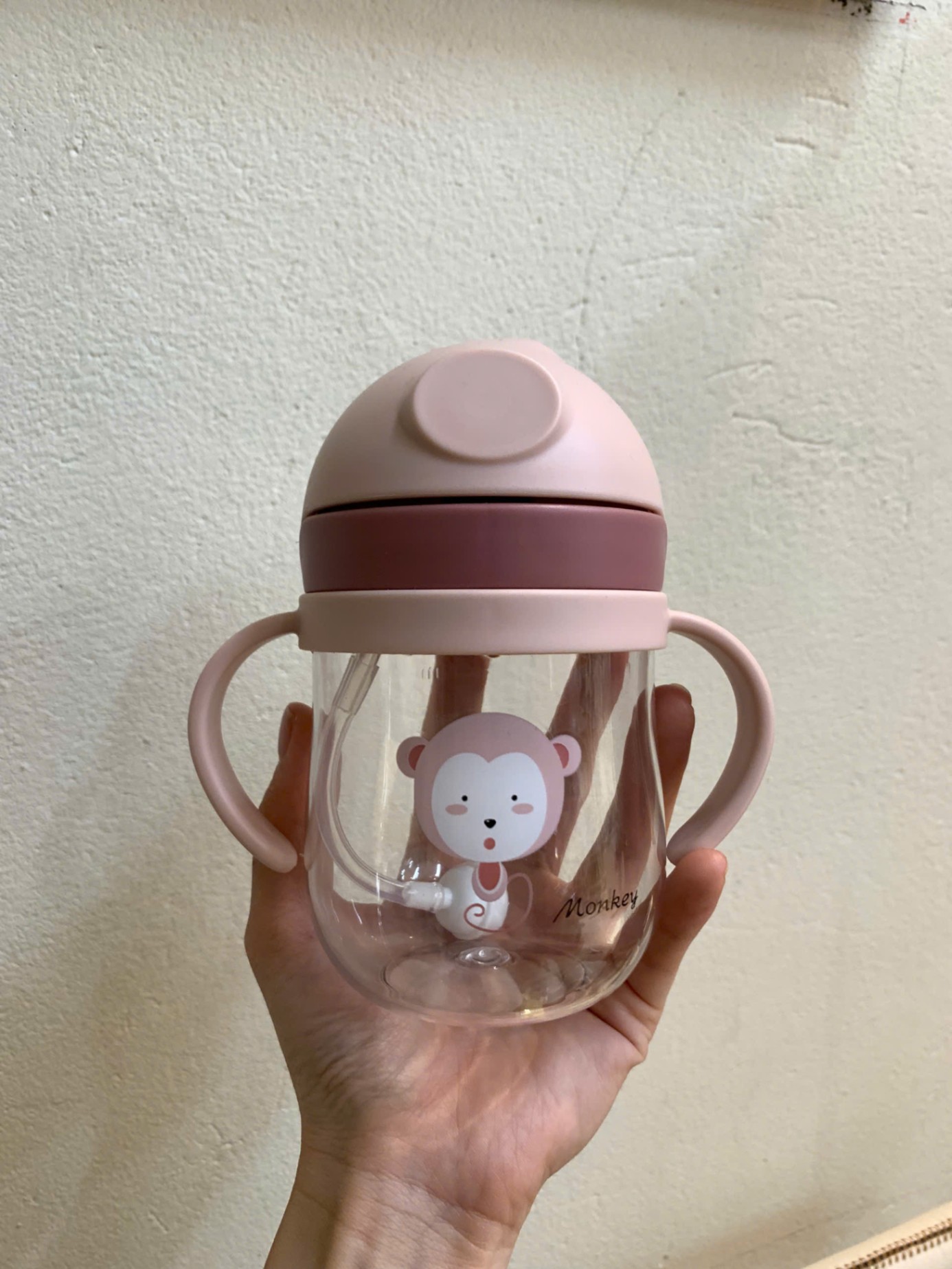Bình nước chống sặc khỉ hồng monkey (250ml)