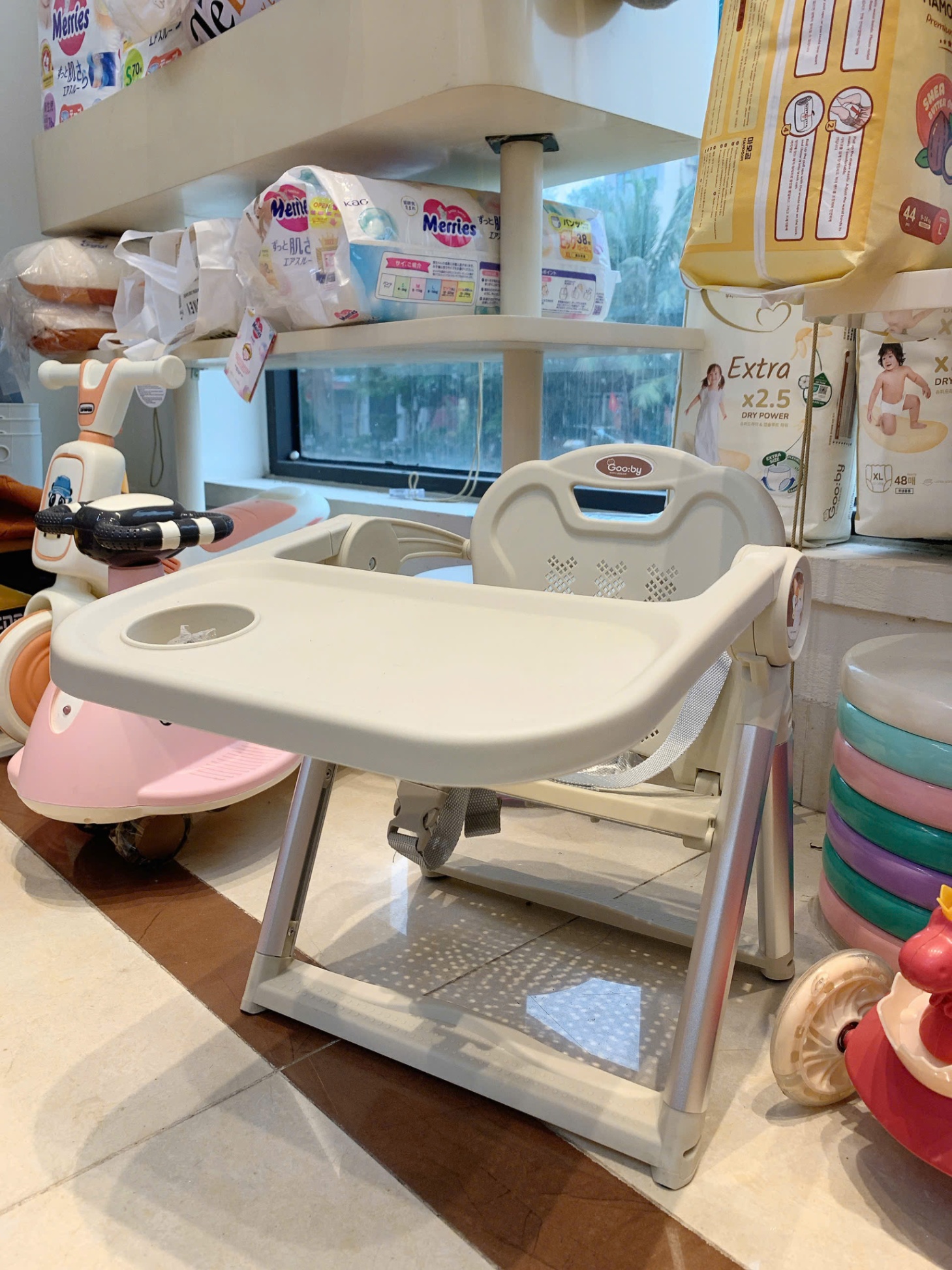 Ghế ăn dặm gấp gọn cao cấp gooby (8b)