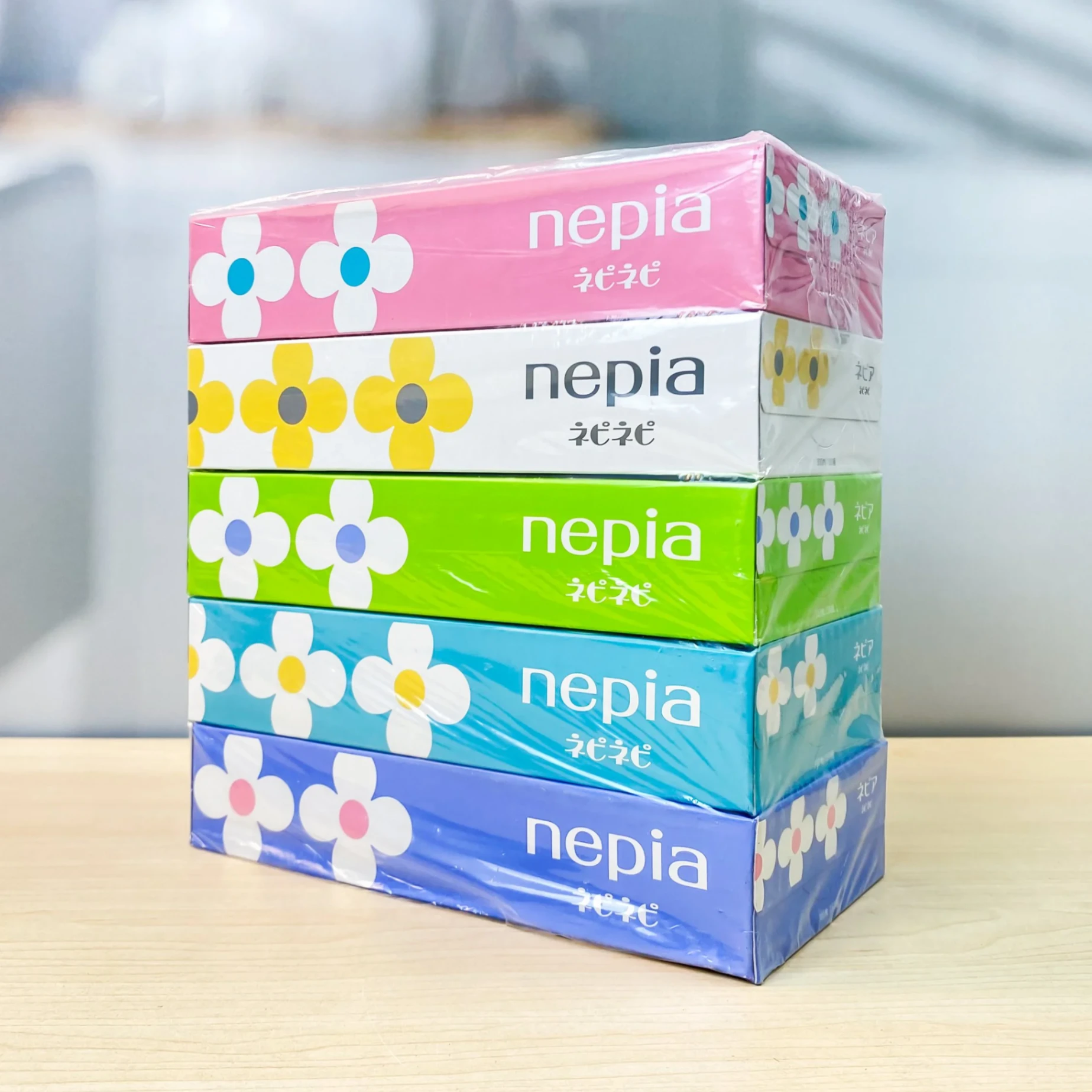 Set 5 Hộp giấy ăn NEPIA Nhật Bản (150 Tờ * 5 hộp)