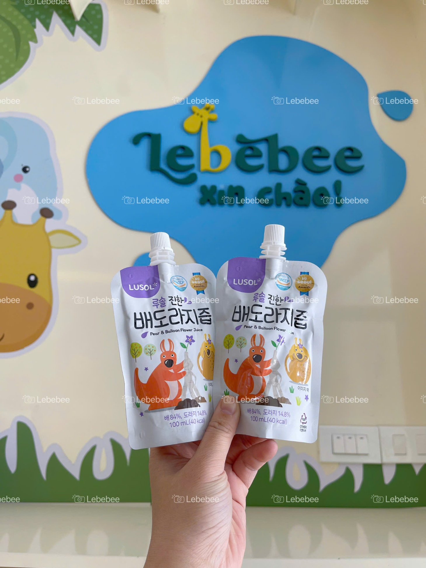 Nước Ép Lê, Rễ Hoa Chuông Đen Nguyên Chất LUSOL Cho Bé Từ 6 Tháng Tuổi ( 1 gói 100ml)