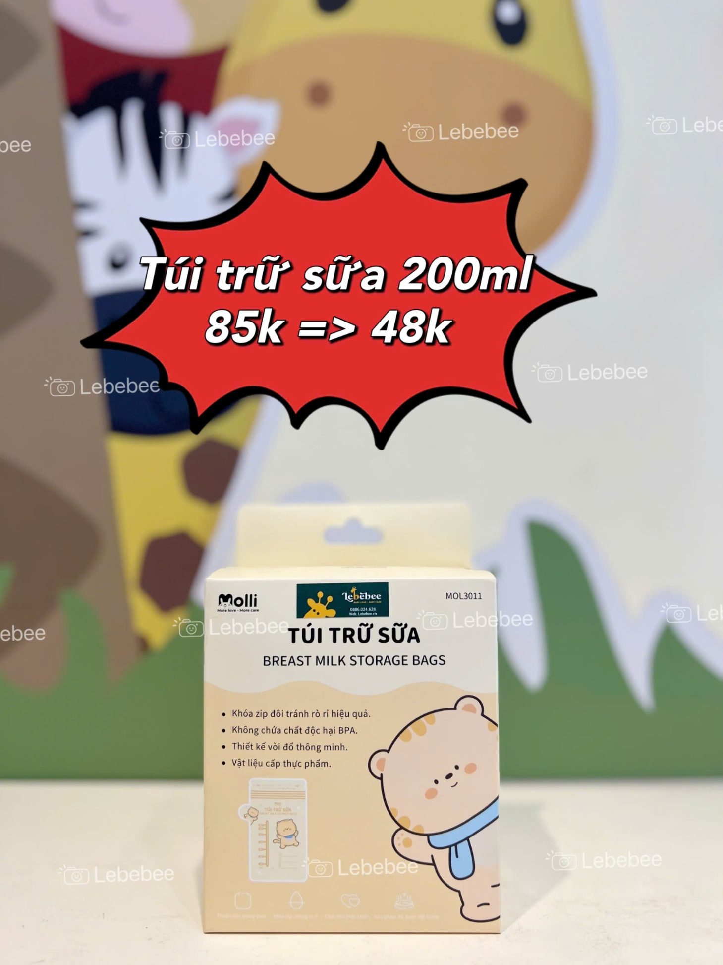 Molli - Túi trữ sữa 200ml
