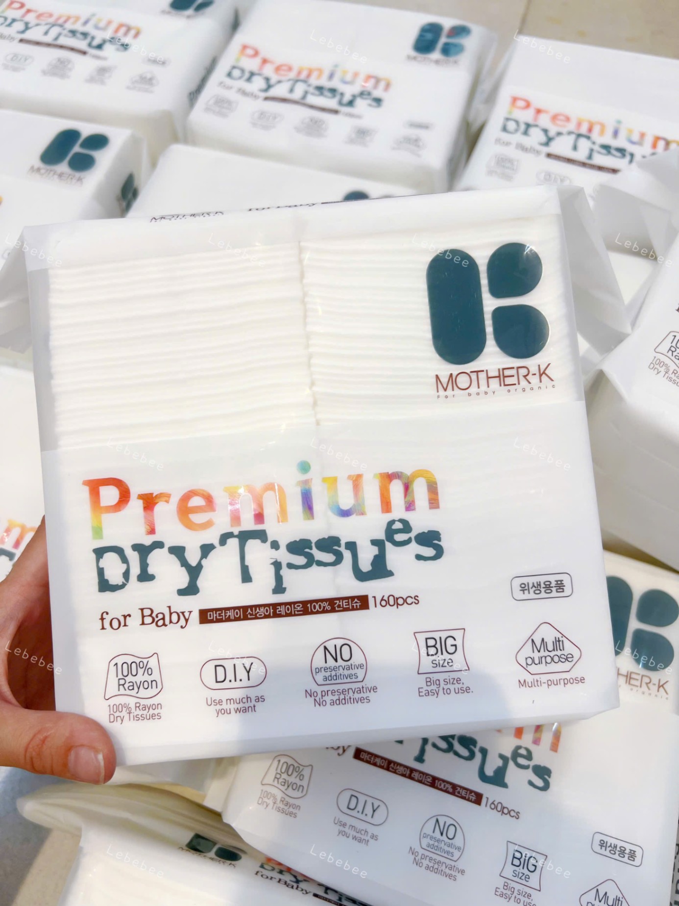 Khăn khô đa năng Mother-K premium Drytissues 160 tờ