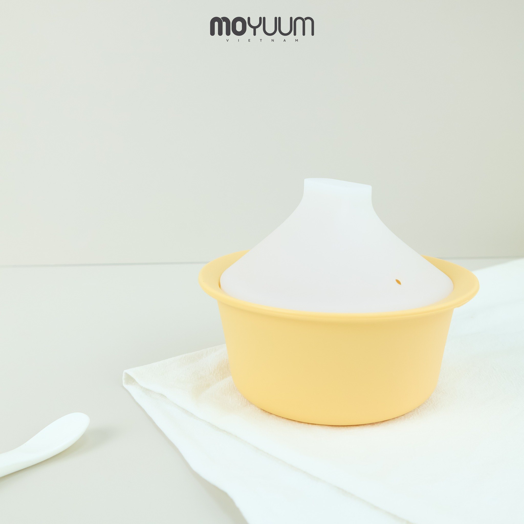 nồi hấp thức ăn trẻ em moyuum premium silicone oatmeal vàng