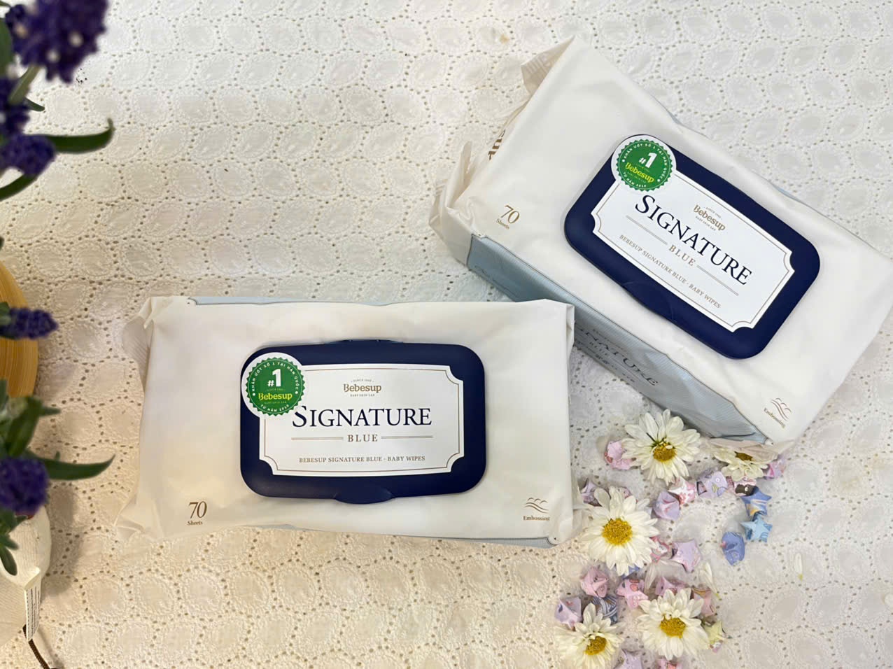 Khăn ướt Bebesup Signature có nắp 70 tờ