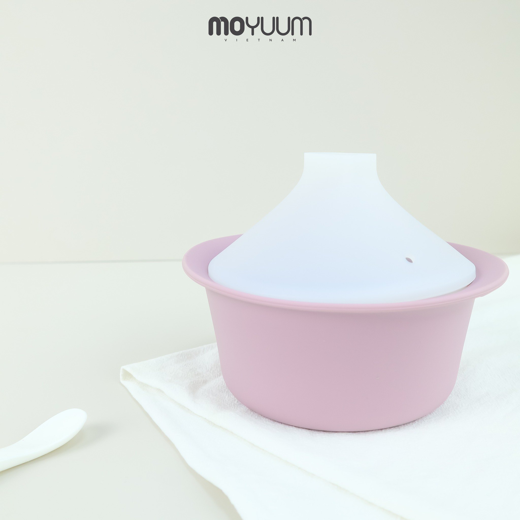 nồi hấp thức ăn trẻ em moyuum premium silicone violet màu tím