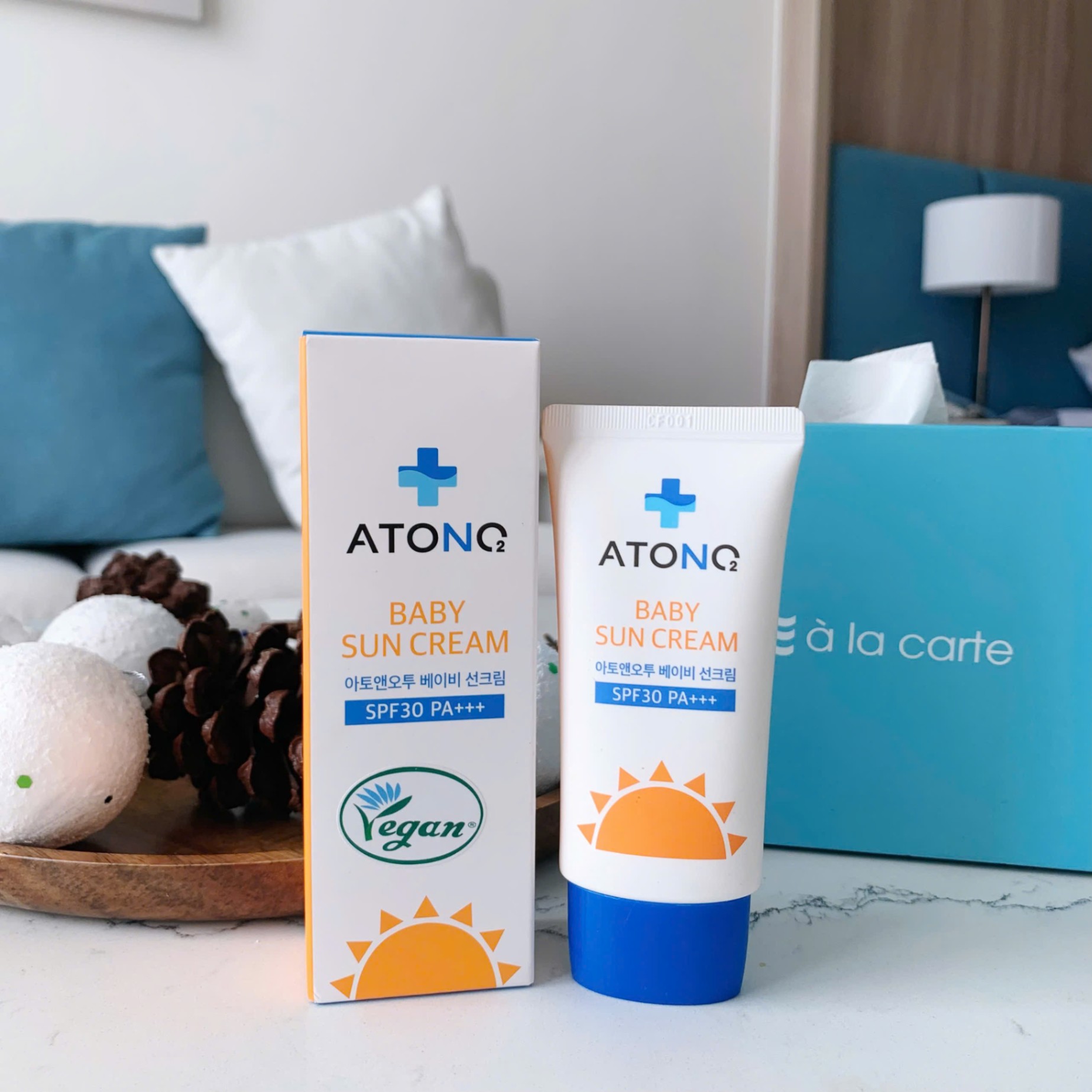 Kem chống nắng thuần chay Oxygen Atono2 cho bé 6M+ (SPF 30+) - 50GR - (tuýp)