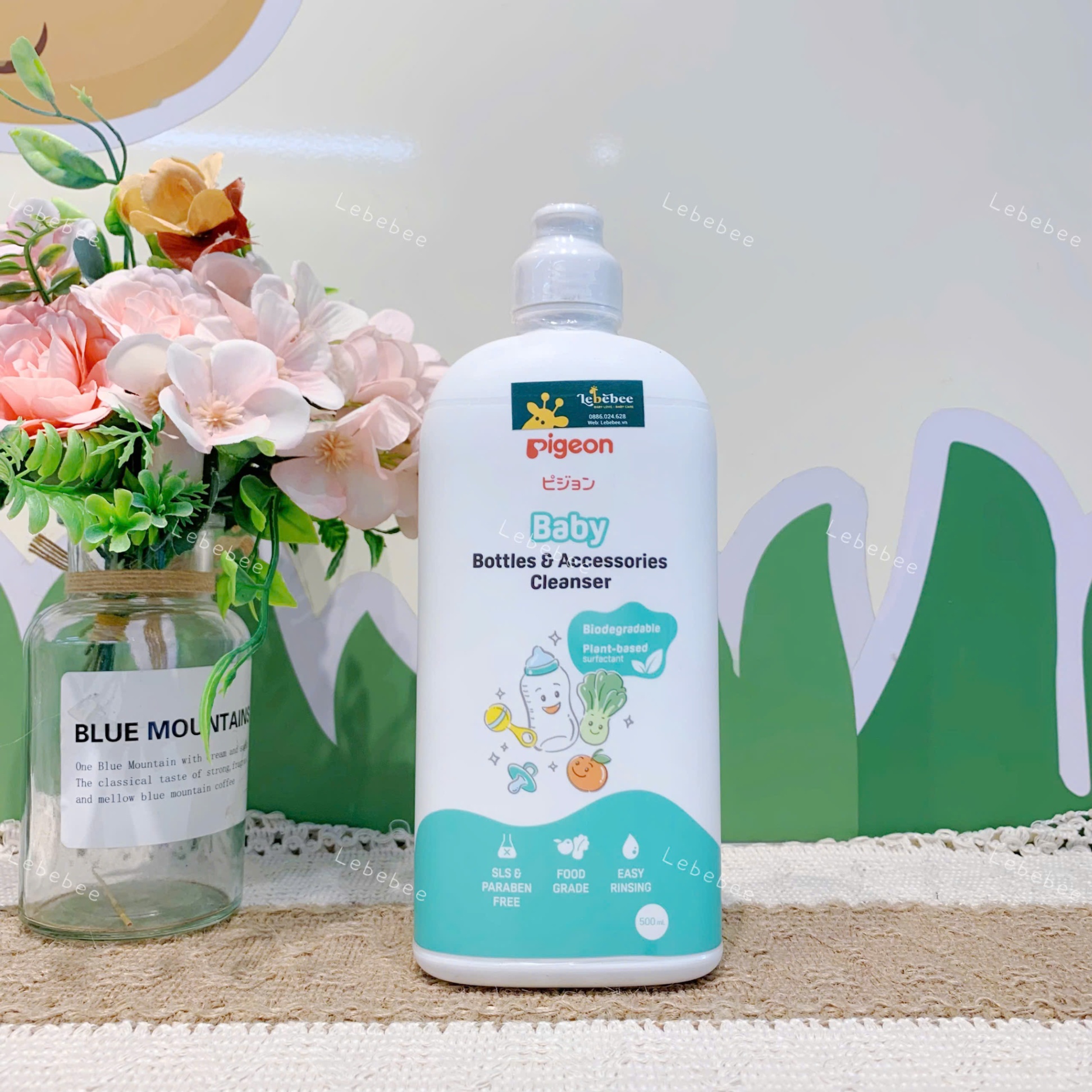 Nước rửa bình và phụ kiện pigeon gốc thực vật 500ml ( dạng chai )
