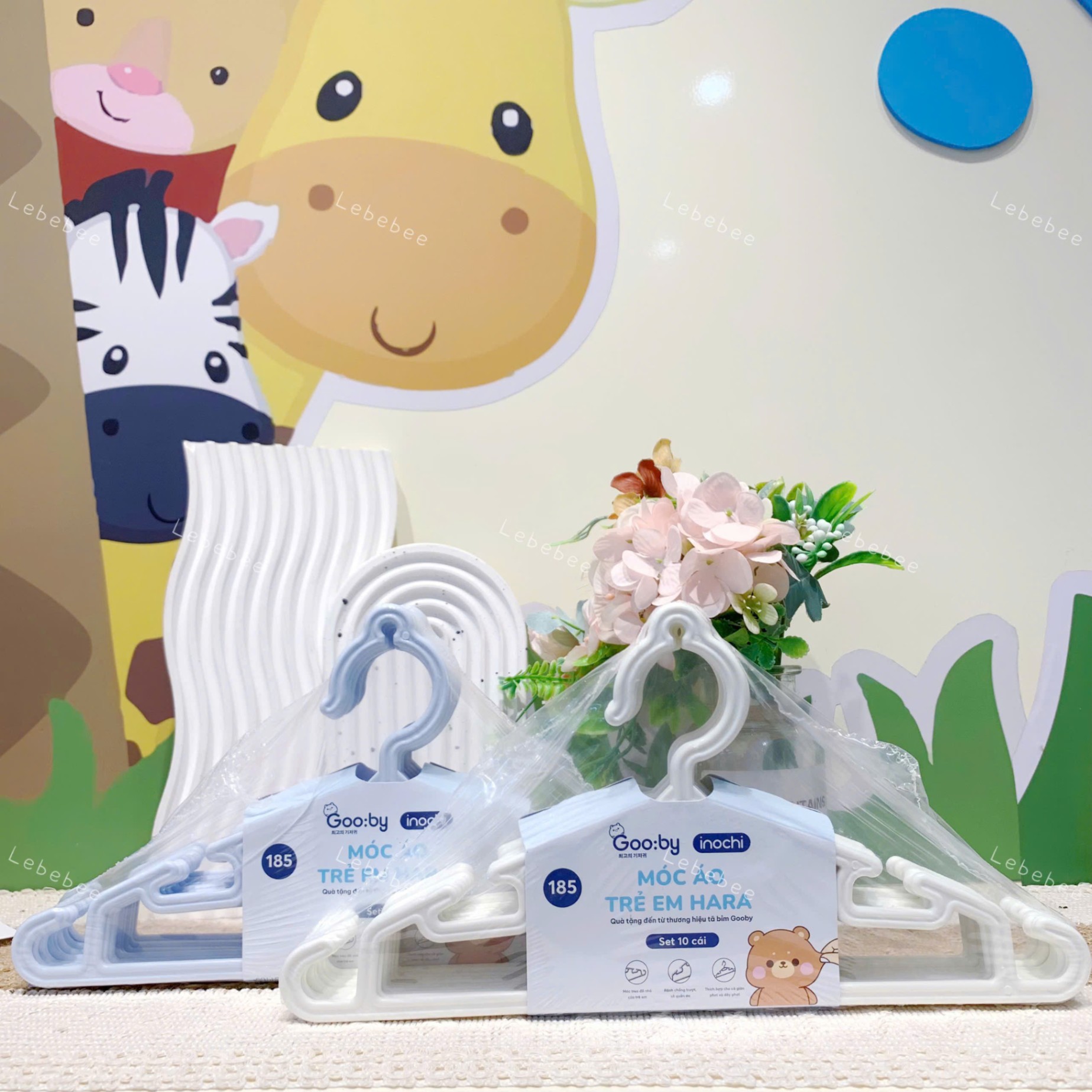 Bộ 10 móc quần  áo gooby  cho bé (1b)