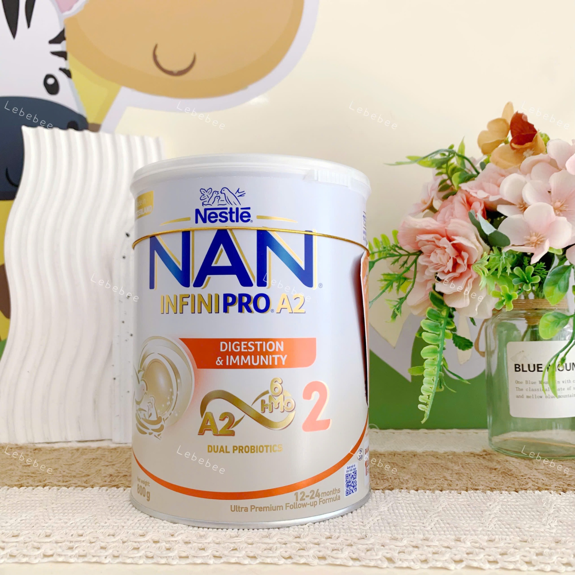 Sữa NAN INFINIPRO A2 6HMO và Dual Probiotic số 2 800g (1-2 tuổi)
