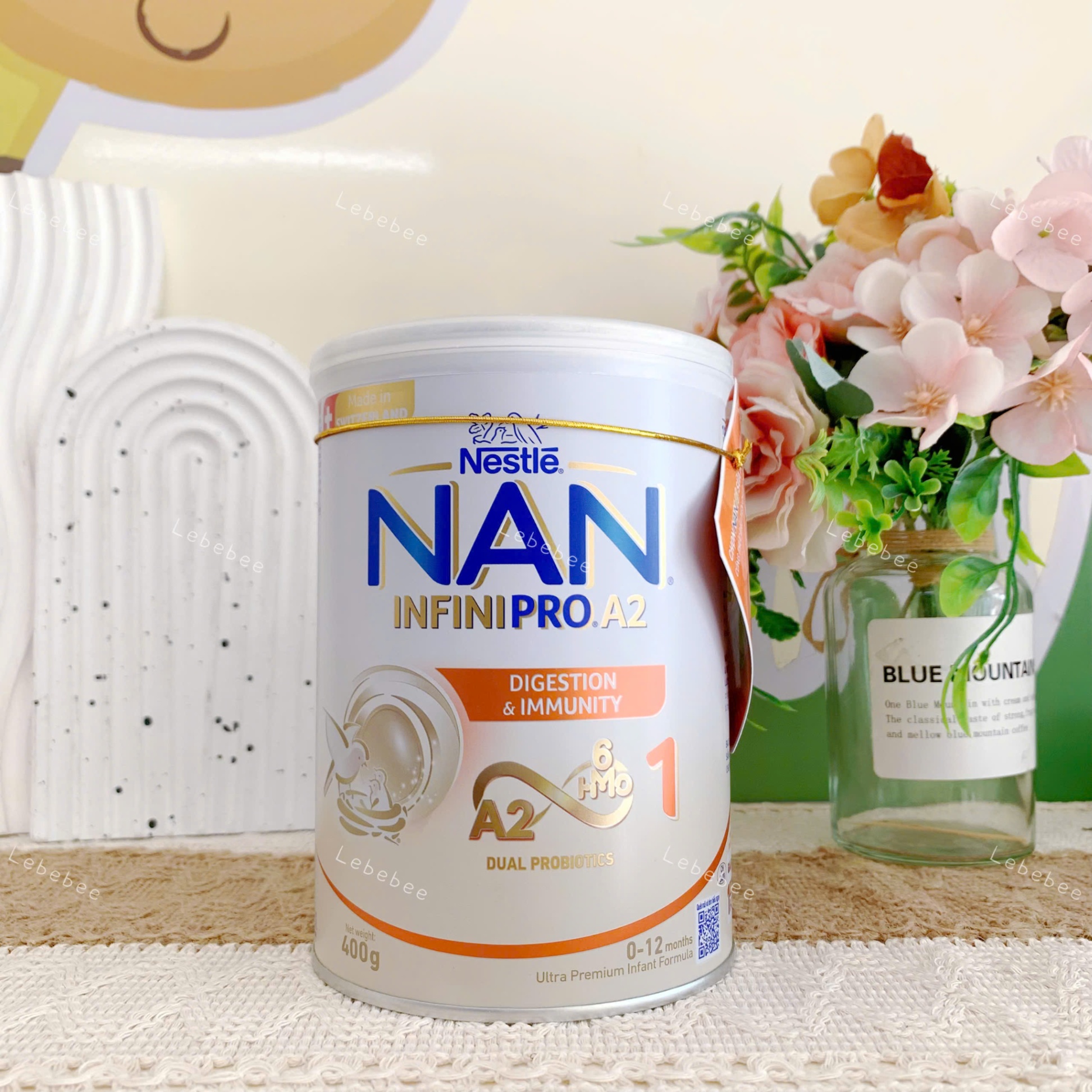 Sữa NAN INFINIPRO A2 6HMO và Dual Probiotic số 1 400g (0-12 tháng)