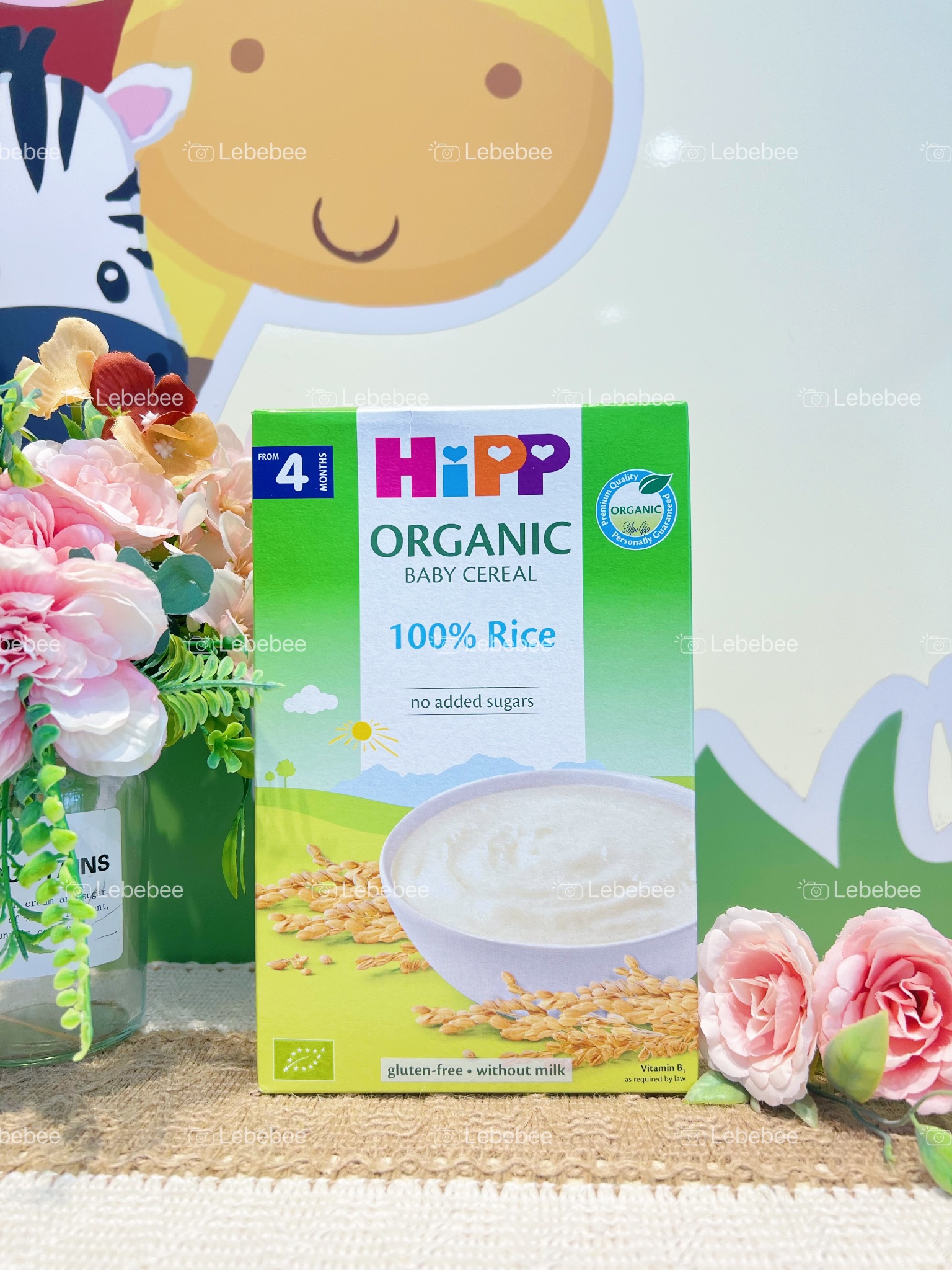 Bột ăn dặm HiPP gạo nhũ nhi hưu cơ cho bé 4M+ 200g