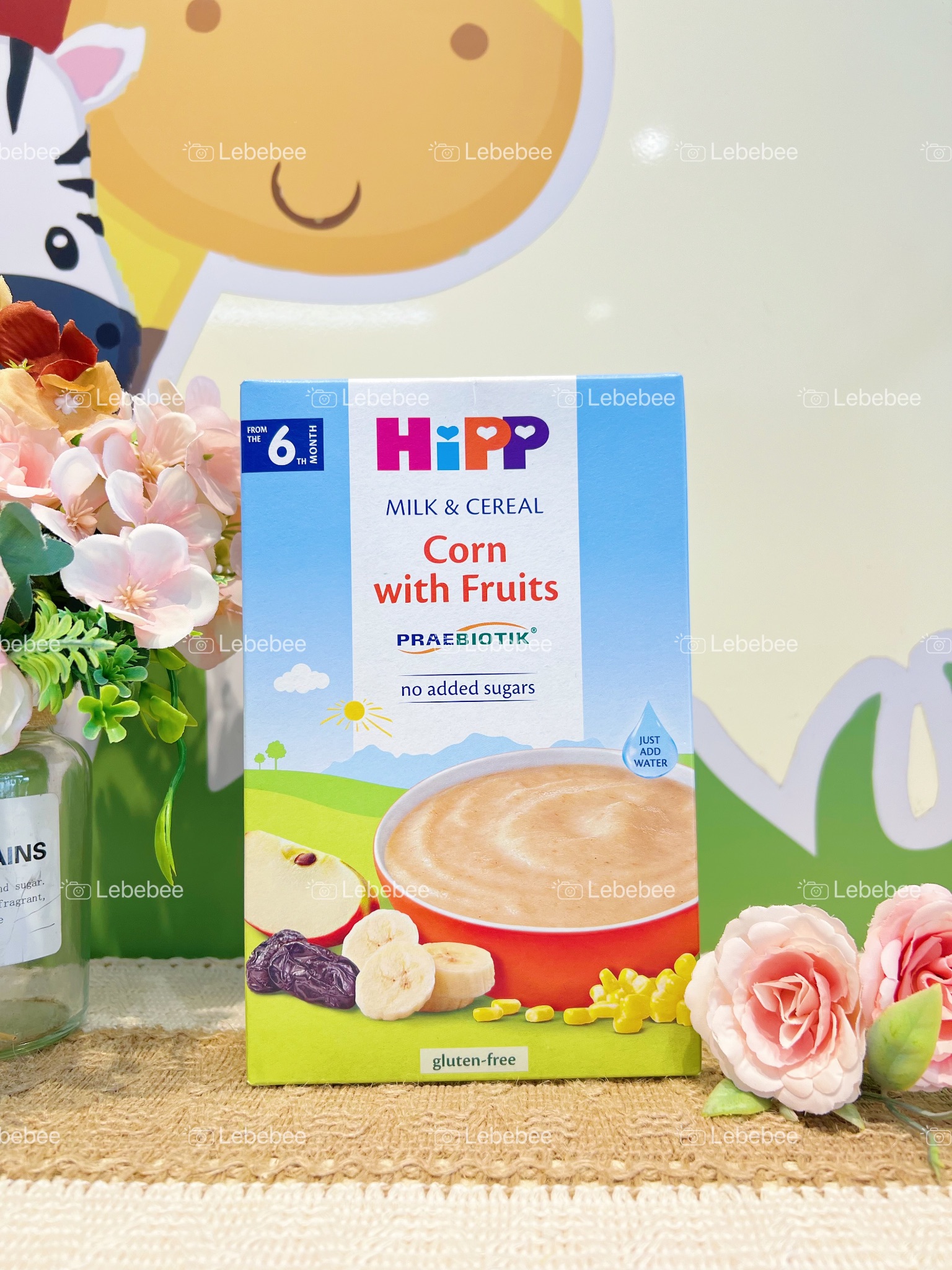 Bột ăn dặm Hipp Ngũ cốc ngô, hoa quả cho bé từ 6m+ 250g