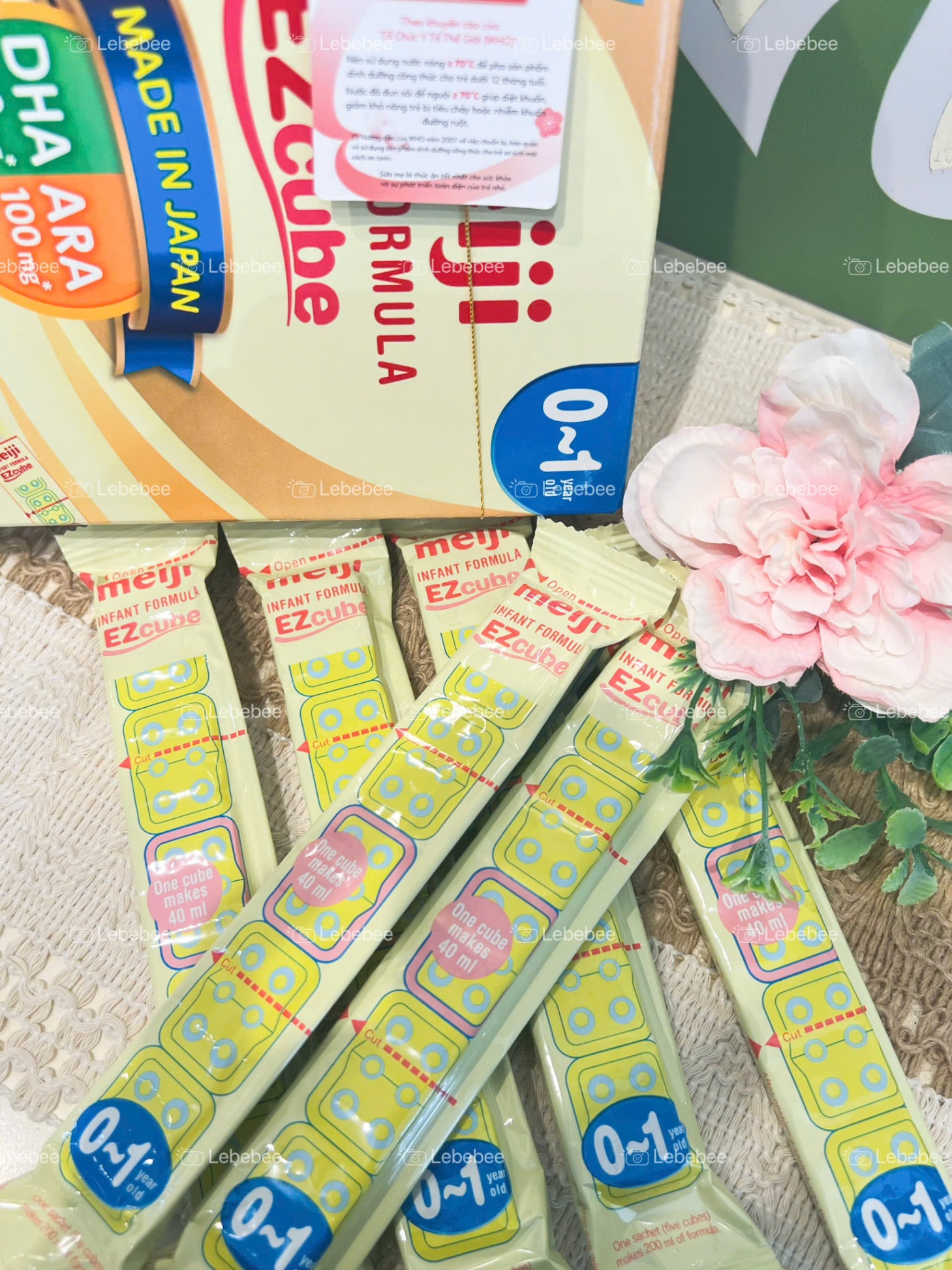 Sữa Meiji dạng thanh Infant Formula Ezcube  (0-12 tháng) nhập khẩu ( Thanh lẻ )
