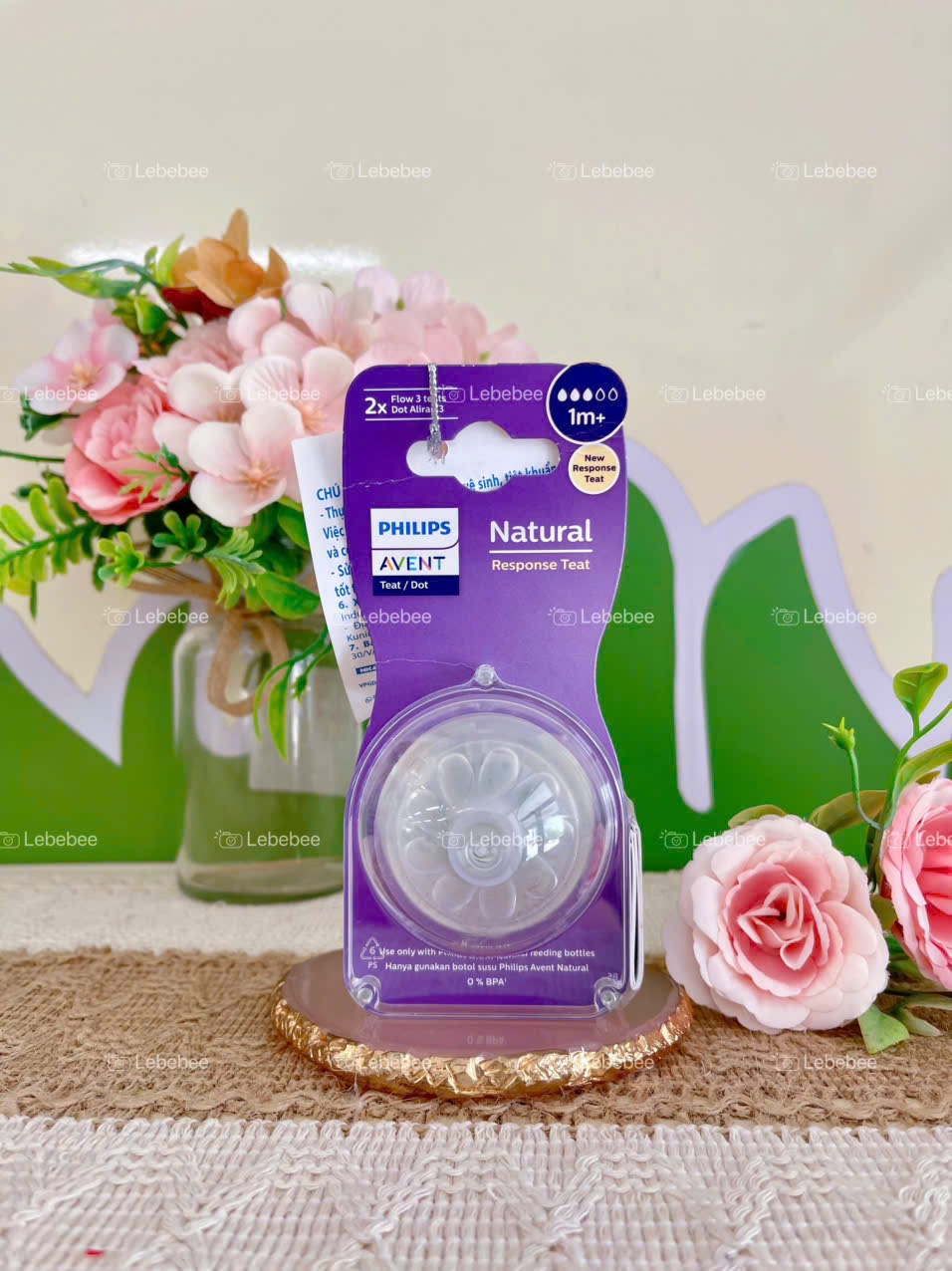 Núm ty Philips Avent mô phỏng tự nhiên mớicho trẻ từ 1 tháng tuổi ( vỉ đôi )