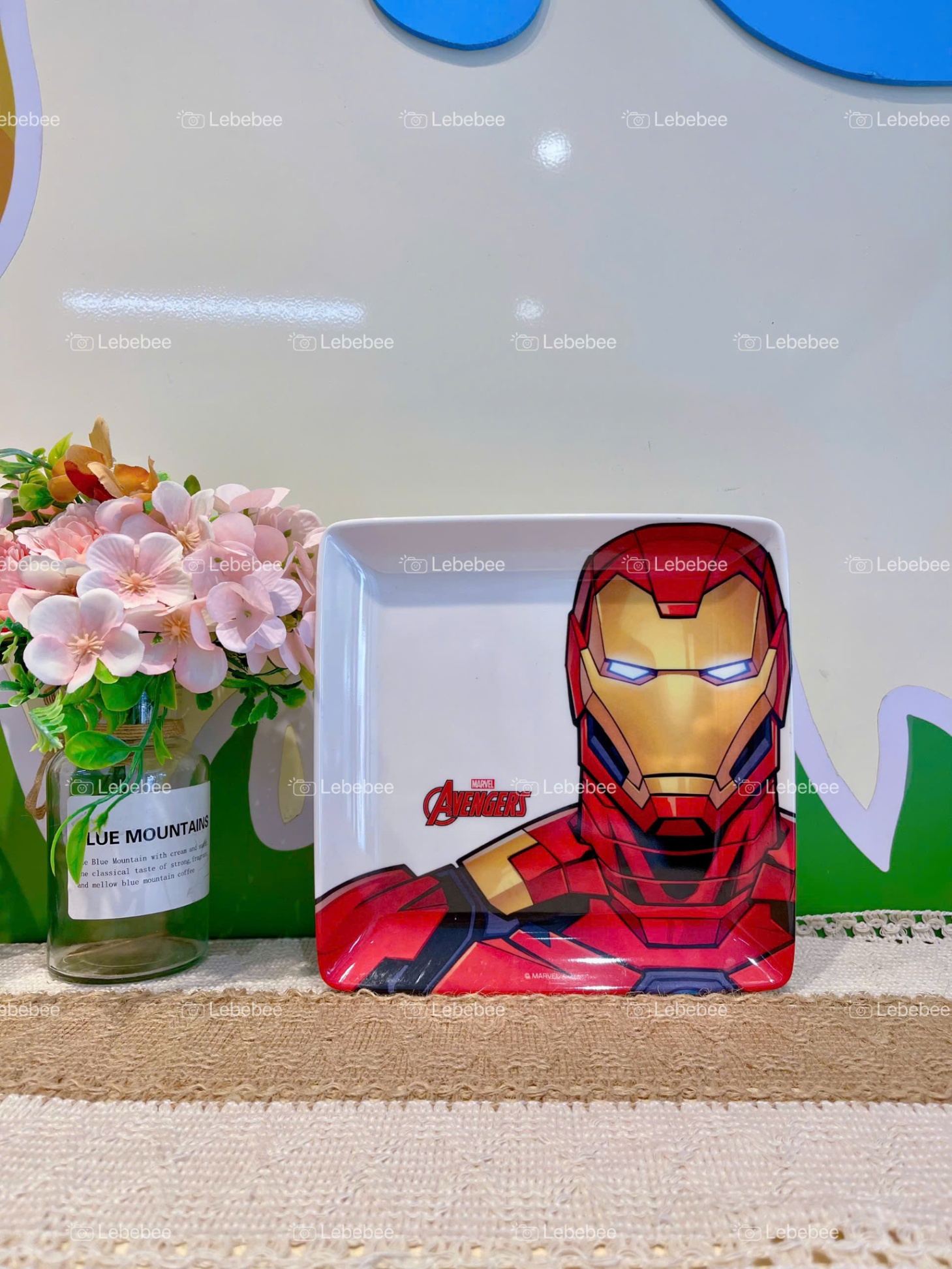 Đĩa Melamine vuông 7 inch Marvel Người Sắt ( Iron Man)