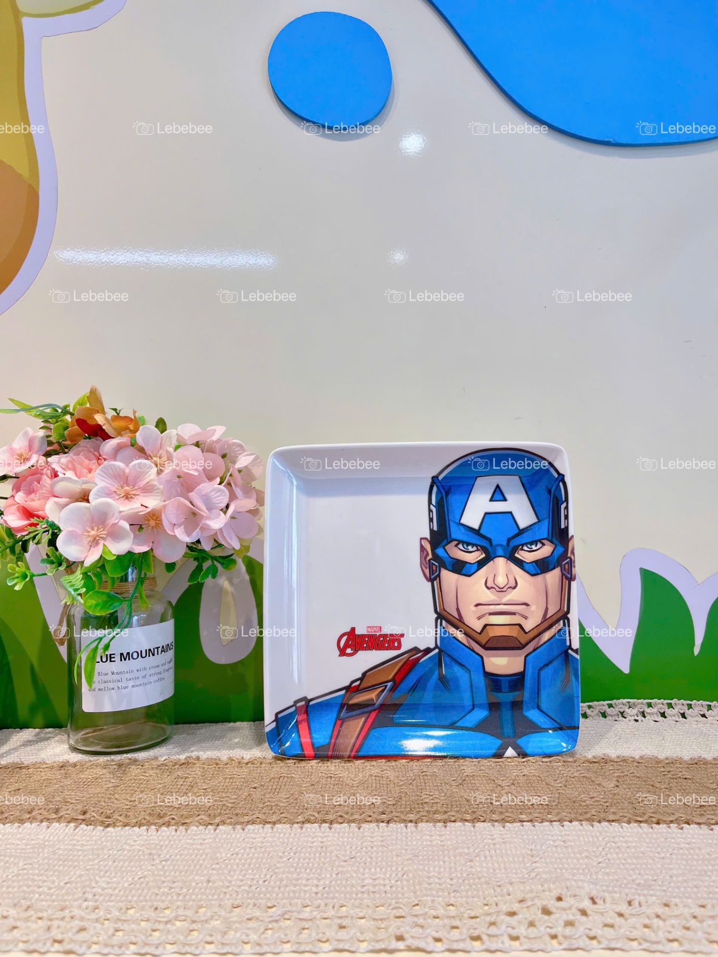 Đĩa Melamine vuông 7 inch Marvel Captain America