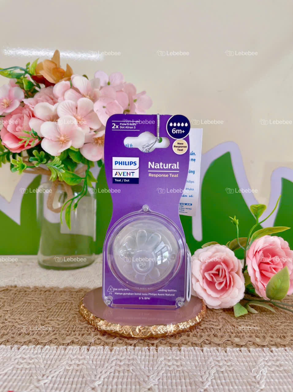 Núm ty Philips Avent mô phỏng tự nhiên mới cho trẻ từ 6 tháng tuổi ( vỉ đôi )