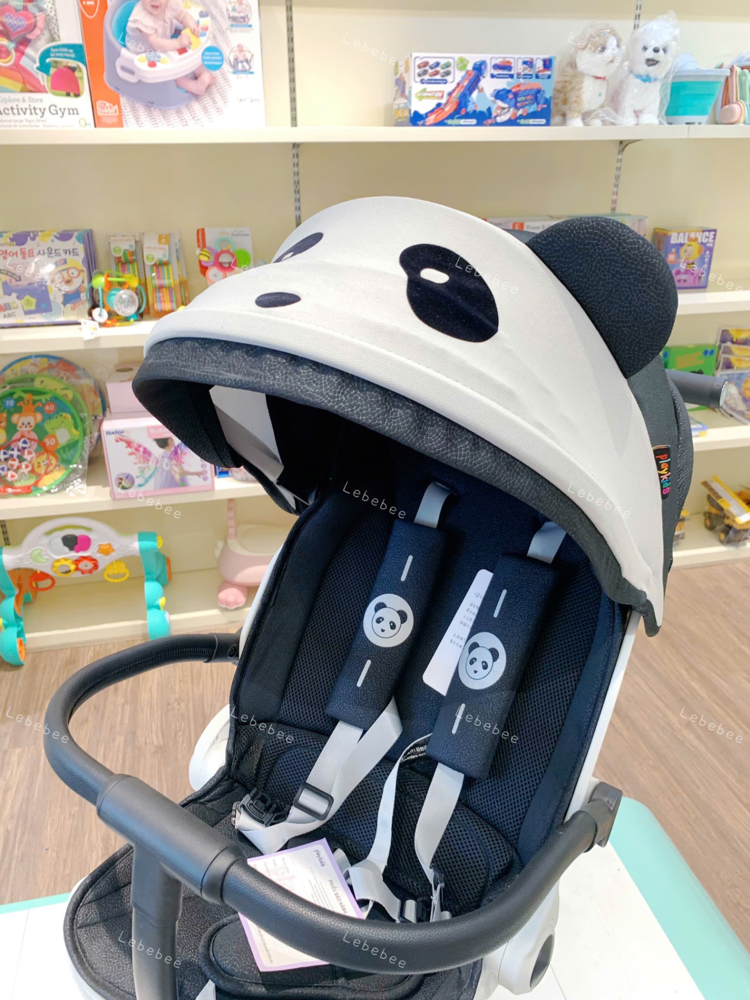 Xe đẩy cho bé từ sơ sinh gấp gọn 2 chiều Playkids X6-3 (Gấu Panda)