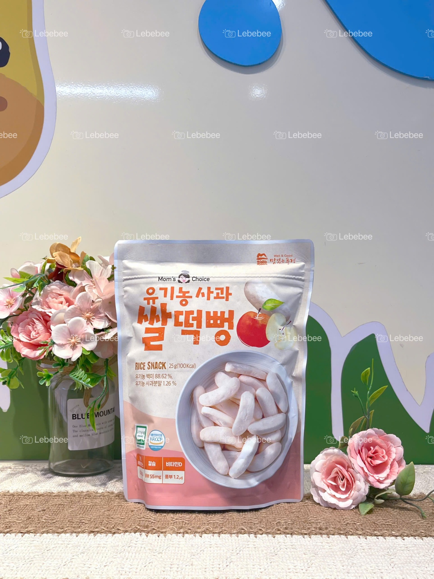 Bánh gạo lứt hữu cơ Mom’s Choice cho bé từ 6 tháng tuổi Thanh Dẹt - Vị Táo (25g)